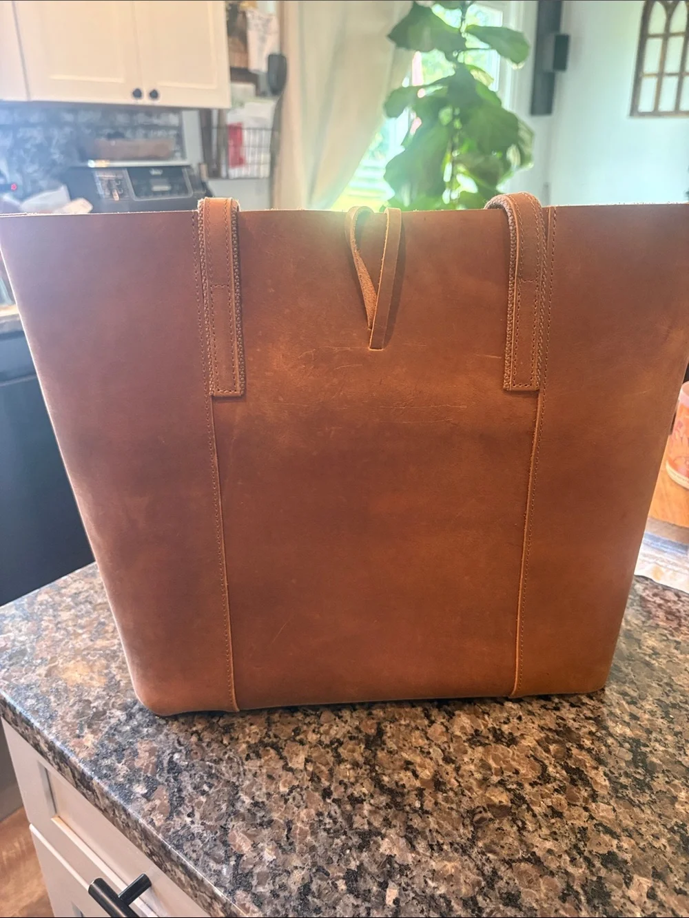 NWOT Leather Tote Bag in Brown - Classic Everyday Carry